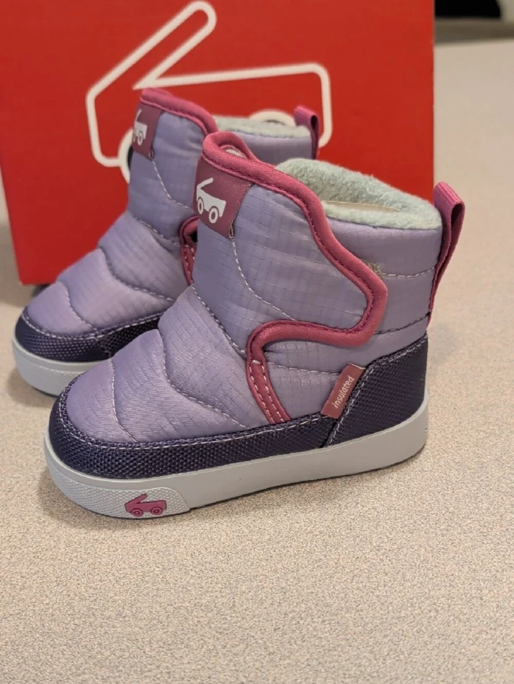 Adorable See Kai Run TeddyHeirloom Purple Toddler Boots New in Box